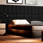 Painel Cabeceira Cama Box 1,40mx60cm Modulada Estofada Preta