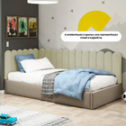 Painel Cabeceira Cama Box Casal Lana 140cm Sintético Bege - D