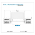 Painel Cabeceira Casal Verona Com Criados Santos Andirá