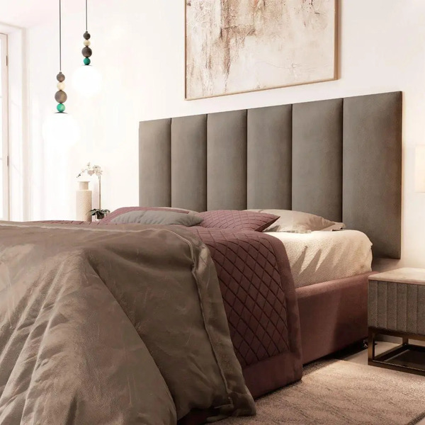 Painel Cabeceira De Cama Casal Quarto 1,60 Maldivas Suede - M