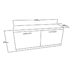 Painel Cabeceira E Calçadeira Sapateria New Mille 140 Cm Bran