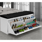 Painel Cabeceira E Calçadeira Sapateria New Mille 140 Cm Bran