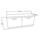 Painel Cabeceira E Calçadeira Sapateria New Mille 140 Cm Bran