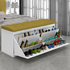 Painel Cabeceira E Calçadeira Sapateria New Mille 140 Cm Bran