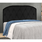 Painel Cabeceira Estofada Athenas Casal 1,40 Preto