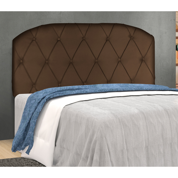 Painel Cabeceira Estofada Athenas Queen 1,60 Marrom