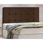 Painel Cabeceira Estofada Gênova Casal 1,40 Marrom