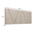 Painel Cabeceira Estofada Nobre Para Cama King 195 Cm
