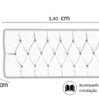 Painel Cabeceira Lavínia Dobravel 1,40 - Casal Suspensa Preta