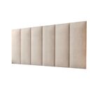 Painel Cabeceira Queen Cancun Suede Bege - M&f Decor