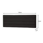 Painel Cabeceira Tulipa 1,38 Cor Preto