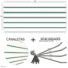 Painel Canaletado 1,22 X 0,61 + 40 Ganchos 15cm + Canaleta Ve