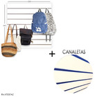 Painel Canaletado Branco 0,61 X 0,61 + Canaleta Azul