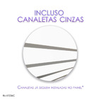 Painel Canaletado Branco 1,22 X 0,61 (2 Peças) + Canaletas Ci