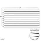 Painel Canaletado Branco 1,22 X 0,61 (2 Peças) + Canaletas Pr