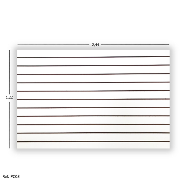 Painel Canaletado Branco - 2,44 X 1,22