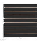 Painel Canaletado Preto 0,61 X 0,61 + Canaleta Cinza