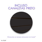 Painel Canaletado Preto 0,61 X 0,61 + Canaleta Preta