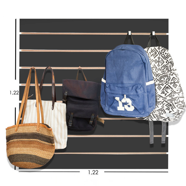 Painel Canaletado Preto - 1,22 X 1,22