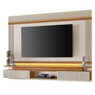 Painel Canelado Para Tv Até 75 Polegadas 100% Mdf Off White/f