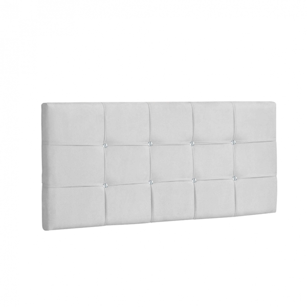 Painel Casal Strass Jordania 140 Cm Courino Branco - D A Decor
