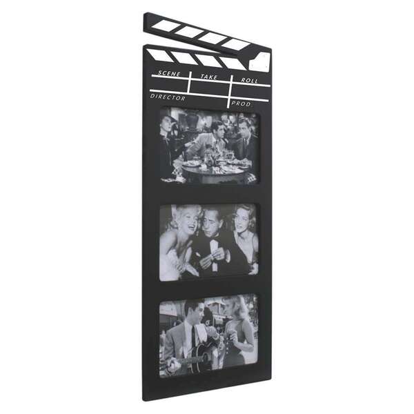 Painel Claquete 3 Fotos 10x15cm  Preto Kapos