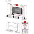 Painel Com 2 Leds Para Tv Até 60" Multimóveis Veneza Fg3397 B