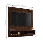 Painel Com Aparador 3 Portas Alaska Nogal Preto Fosco