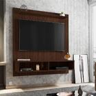 Painel Com Aparador 3 Portas Alaska Nogal Preto Fosco