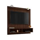 Painel Com Aparador 3 Portas Alaska Nogal Preto Fosco