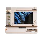 Painel Com Espelho Para Tv 60 Polegadas Off White Freijó Quar