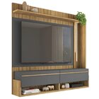 Painel Com Led Para Tv Até 65 Polegadas Arthus Mel/chumbo