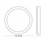 Painel Com Placa De Led Taschibra 12w Lys Redondo Sobrepor Bi