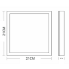 Painel Com Placa De Led Taschibra 18w Lys Quadrado Sobrepor B