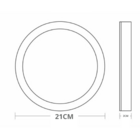 Painel Com Placa De Led Taschibra 18w Lys Redondo Sobrepor Bi