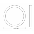 Painel Com Placa De Led Taschibra 24w Lys Redondo Sobrepor Bi