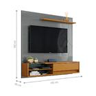 Painel Com Prateleira Geórgia Cinza Perolizado Tauari