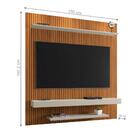 Painel Com Prateleira Nantes Ripado Off White