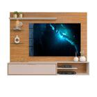 Painel Com Prateleiras De Vidro Para Tv Até 60 Polegadas Carv