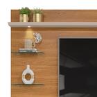 Painel Com Prateleiras De Vidro Para Tv Até 60 Polegadas Carv