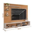 Painel Com Prateleiras De Vidro Para Tv Até 60 Polegadas Carv