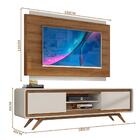 Painel Com Rack 65 Polegadas Channel Nature Off White Fabri M