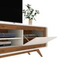 Painel Com Rack 65 Polegadas Channel Nature Off White Fabri M