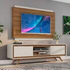 Painel Com Rack 65 Polegadas Channel Nature Off White Fabri M