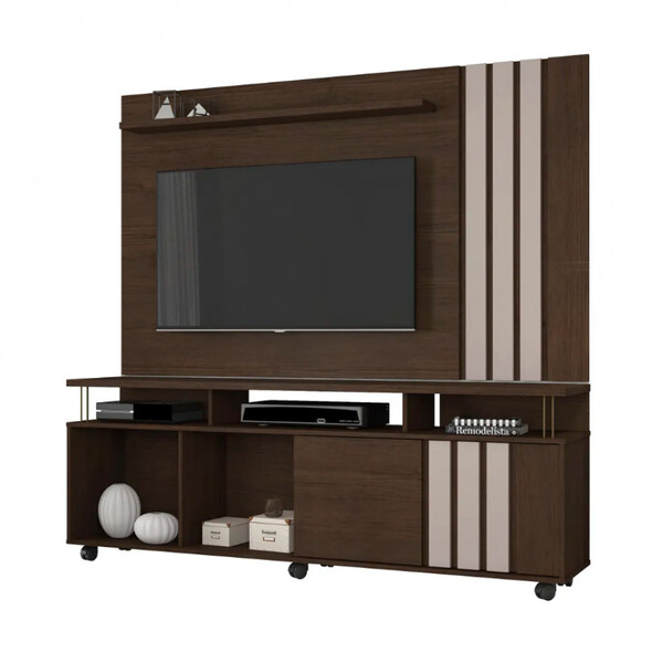 Painel Com Rack Atraente Para Tv Até 70 Polegadas Jcm Móveis