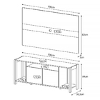 Painel Com Rack Para Sala De Estar Az1017 Mdp Nogal/preto - G
