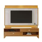 Painel Com Rack Para Tv 70 Polegadas Marrom E Off White Michi