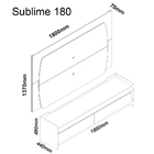 Painel Com Rack Sublime 180 Cinza Off White - Gelius