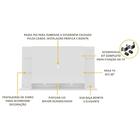 Painel Com Suporte Tv 60" Com Nichos E Prateleiras Vidro Nair