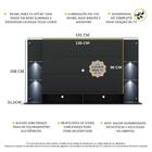 Painel Com Suporte Tv 60" E 4 Leds Vegas Multimóveis V3678